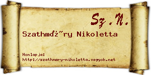 Szathmáry Nikoletta névjegykártya