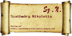 Szathmáry Nikoletta névjegykártya